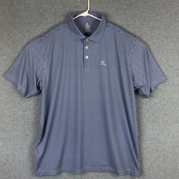 Rhoback Shirts Rhoback Shirt Adult 2xl Xxl Blue White Golf Polo
